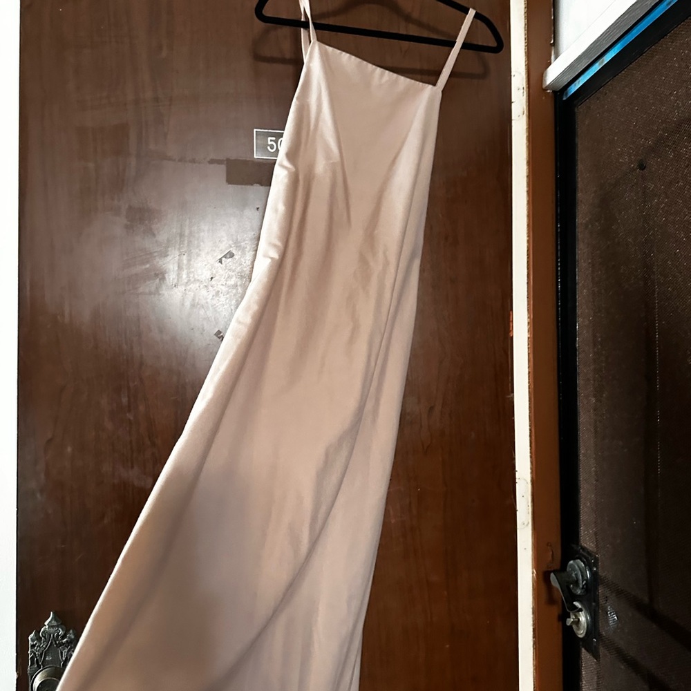Elegant tan Slip Dress